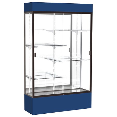 Ghent Lighted Floor Display Case 48x80x16, Mirror 3174MB-BZ-NY