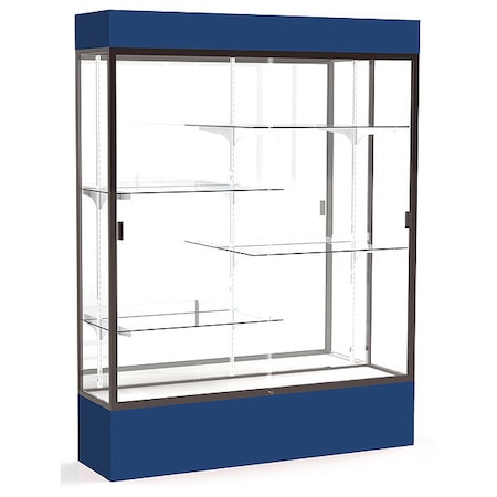 Ghent Lighted Floor Display Case 60x80x16, Mirror, Bronze 3175MB-BZ-NY