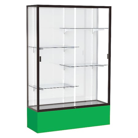 Ghent Spirit Floor Display Case 48x72x16, White, Bronze 374WB-BZ-KG