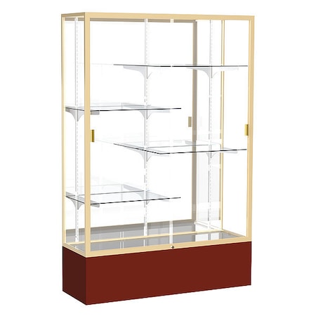 Ghent Spirit Floor Display Case 48x72x16, Mirror, Champange 374MB-GD-MN