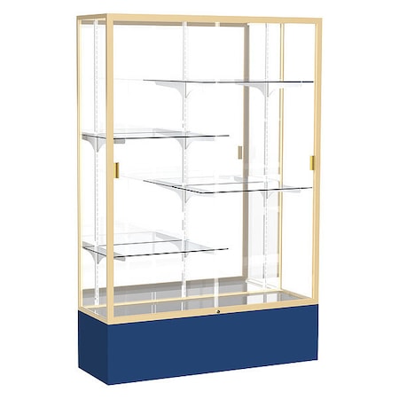 Ghent Spirit Floor Display Case 48x72x16, Mirror, Champange 374MB-GD-NY
