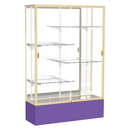 Ghent Spirit Floor Display Case 48x72x16, Mirror, Champange 374MB-GD-PE