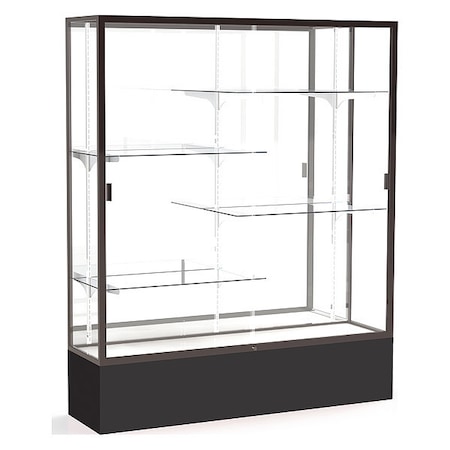 Ghent Spirit Floor Display Case 60x72x16, Mirror, Bronze 375MB-BZ-BK