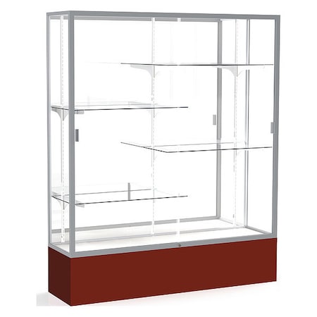 Ghent Spirit Floor Display Case 60x72x16, Mirror, Satin 375MB-SN-MN