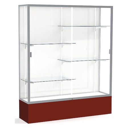 Ghent Spirit Floor Display Case 60x72x16, White, Satin 375WB-SN-MN