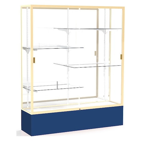 Ghent Spirit Floor Display Case 60x72x16, Mirror, Champange 375MB-GD-NY
