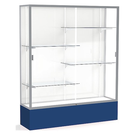 Ghent Spirit Floor Display Case 60x72x16, White, Satin 375WB-SN-NY