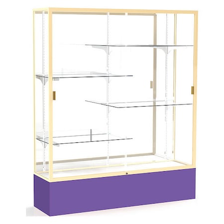 Ghent Spirit Floor Display Case 60x72x16, Mirror, Champange 375MB-GD-PE