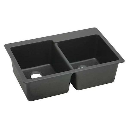 Elkay Cooler, Free Standing, 16gph, Prepped, Drop-In Mount, Pre-scored for up to 4 Hole, Black ELG250RBK0