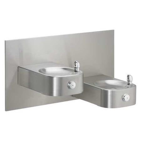 Elkay Wall Mount Drinking Fountain, 2 Level, 38.5" D, 20.375" H, 19.375" W EHWM217C