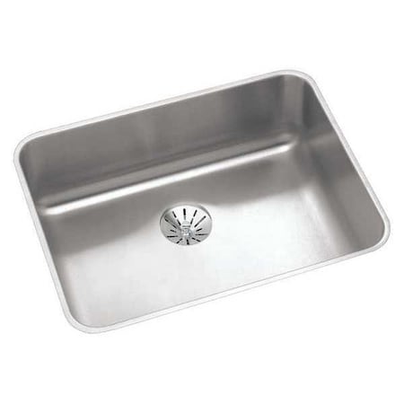 Elkay Sink, Undermount Mount, 0 Hole, 21" x 15.75", Lustrous Satin ELUHAD211550PD