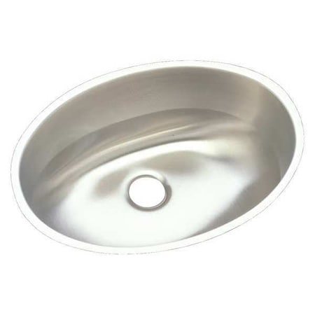 Elkay Sink, Undermount Mount, 0 Hole, 15.5" x 11.375", Lustrous Satin ELUH1511