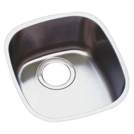 Elkay Sink, Undermount Mount, 0 Hole, 11.75" x 13.25", Lustrous Satin ELUH1113