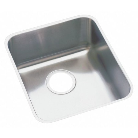 Elkay Sink, Undermount Mount, 0 Hole, 11.5" x 16", Lustrous Satin ELUH1116