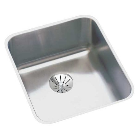 Elkay Sink, Undermount Mount, 0 Hole, 13.5" x 16", Lustrous Satin ELUHAD131655PD