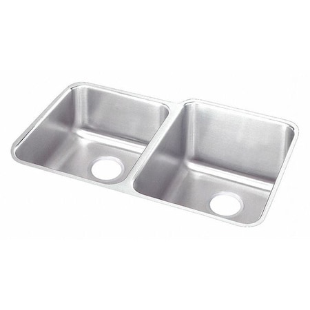 Elkay Sink, Undermount Mount, 0 Hole, Lustrous Satin ELUH3120L