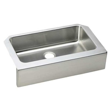 Elkay Sink, Undermount Mount, 0 Hole, 28" x 16", Lustrous Satin ELUHFS2816