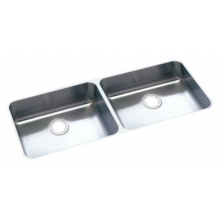 Elkay Undermount Dbl Sink, SS, 45.75x18.25x4.875 ELUHAD461850