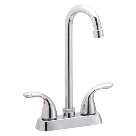 Elkay Single Lever Kitchen Faucet, Plate, Lever Handle, 2 Hole Residential / Commercial LK2477CR
