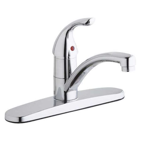 Elkay Sink, SS, 2 Bowl, 33"x22, Faucet 2 Hole, Lever Handle, 3 Hole Residential / Commercial LK1000CR