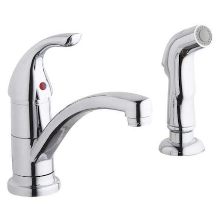 Elkay Sink, SS, 2 Bowl, 37"x22, Faucet 2 Hole, Lever Handle, 2 Hole Residential / Commercial LK1501CR