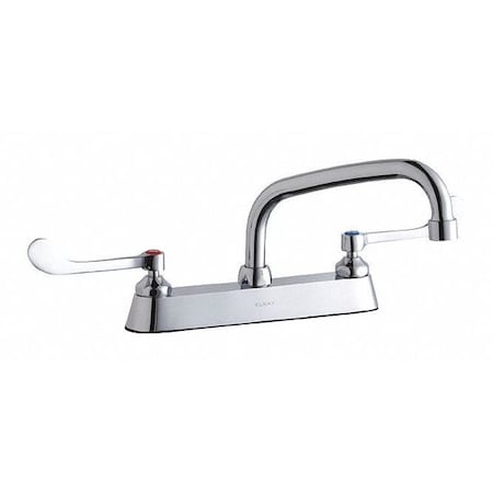 Elkay Faucet Deck Mount, 8" Spout, 6" Handle LK810AT08T6