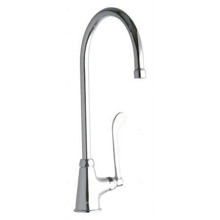 Elkay Faucet, Deck Mount, 8" Spout, 2" Handle, Wristblade Handle, Single Hole Only Mount, 1 Hole Commercial LK535GN08T6
