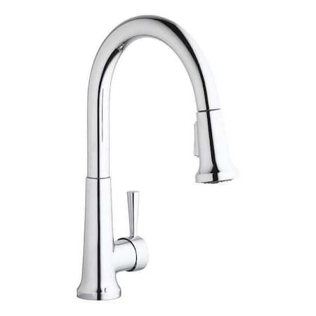 Elkay Faucet, Deck Mount, 8" Spout, 4" Handle, Forward Only Lever Handle, Single Hole Only Mount, 1 Hole LK6000CR