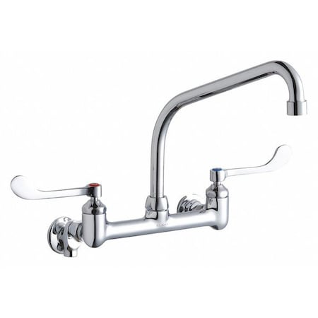 Elkay Faucet Wall Mt, 10" Spout, 6" Handle LK940HA10T6S