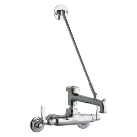 Elkay Faucet, Pre-Rinse, w/12" Add On Spout, Lever Handle, 2 Hole Commercial LK945BP07L2T