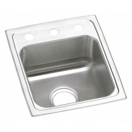 Elkay Bar Sink, 1 bowl, Drop-In, 17.5" W x 15" L x 7.125" H PSR15171