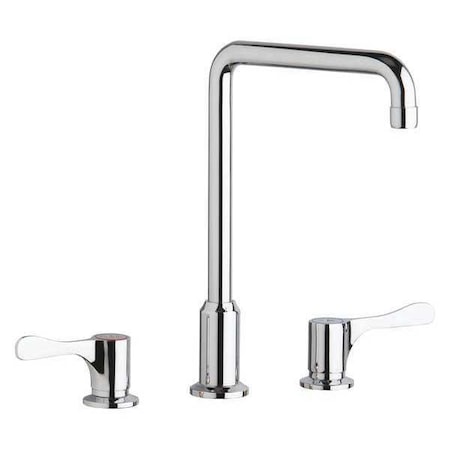 Elkay Lever Handle Faucet, Lavatory, Deck Mount, 8" Mount, Chrome 3 Hole LKD2432BHC