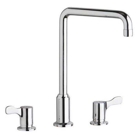 Elkay Lever Handle Faucet, Lavatory, Deck Mount, 8" Mount, Chrome 3 Hole LKD2432C