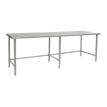 Deluxe (304 Gauge S/S) Solid Top Worktable - 108In. L-T24108GTEB