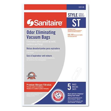 Sanitare Vacuum Bags, for Sanitaire Upright, PK10, 10 PK EUR 63213-10