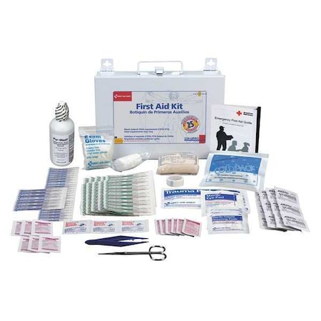 First Aid Only First Aid Kit, 25 People, Metal Case 224-U