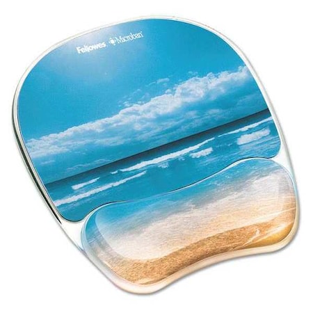 Fellowes Gel Mouse Pad, Wrist Rest, 7x9, Sandy Beach FEL9179301