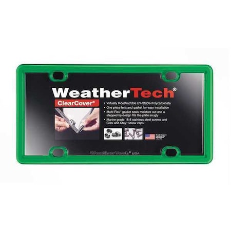 Weathertech ClearCover Plate Frame, Kelly Green 8ALPCC11