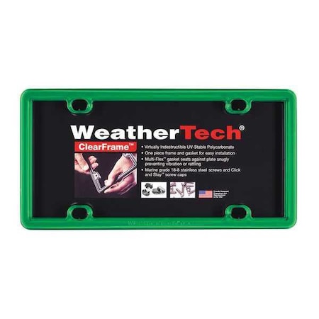 Weathertech ClearFrame Plate Frame, Kelly Green 8ALPCF11