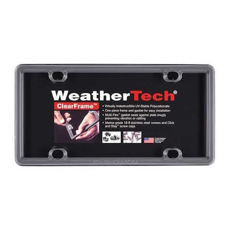 Weathertech ClearFrame License Plate Frame, Grey 8ALPCF15