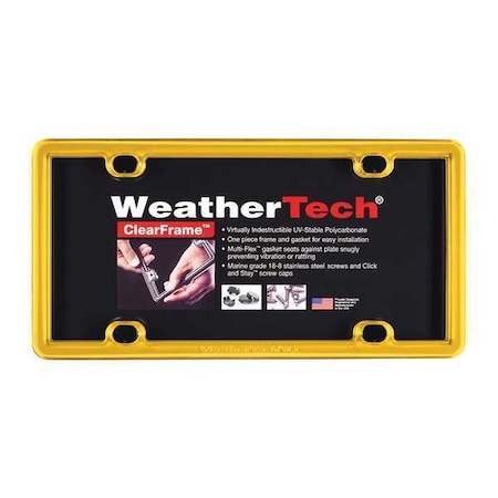 Weathertech ClearFrame Plate Frame, Golden Yellow 8ALPCF17