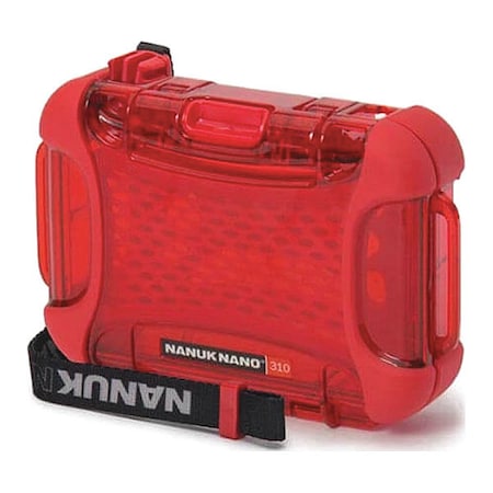 NANUK CASES Red Micro Case, 5.9"L x 4.3"W x 1.7"D 310-0009