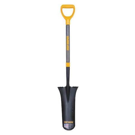 True Temper Drain Spade Shovel, Steel Blade, 24 in L Hard Wood Handle 2540700
