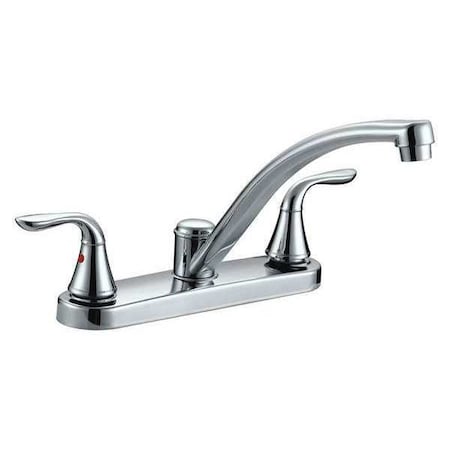 Aqua Plumb Kitchen Faucet 2 Handle Swan Chrome 1558003 Zoro Com