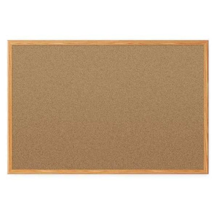 Quartet Cork Bulletin Board 3ft.x2ft., Oak Finish Frame 85366