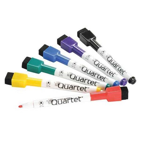 Quartet Mini Dry-Erase Markers, Asst., PK6 51-659312Q
