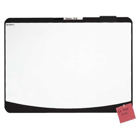 Quartet Cubicle Whiteboard 23.5"x17.5", Black 06355BK