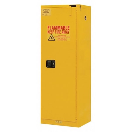 Durham Mfg Flammable Safety Storage Cabinet, 22 gal, 2 Shelves, Steel, 23 1/2 in W x 66 1/2 in H x 18 1/4 in D 1022S-50