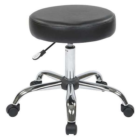 Work Smart Backless Vinyl Stool, Black ST428V-3