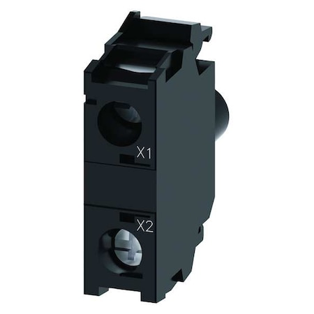 Siemens Lamp Module w/Bulb, White, LED, Plastic 3SU1401-1BB60-1AA0